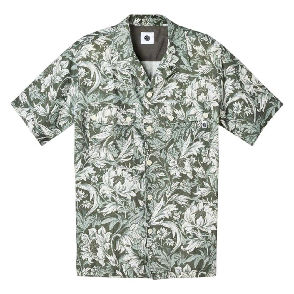 Pretty Green Mens Bostall Floral Lightweight Shirt / Green